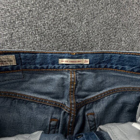 Levis Premium Ribcage Straight Ankle Denim Jeans Women Soft Cotton ACTL 30X27 - Picture 15 of 16